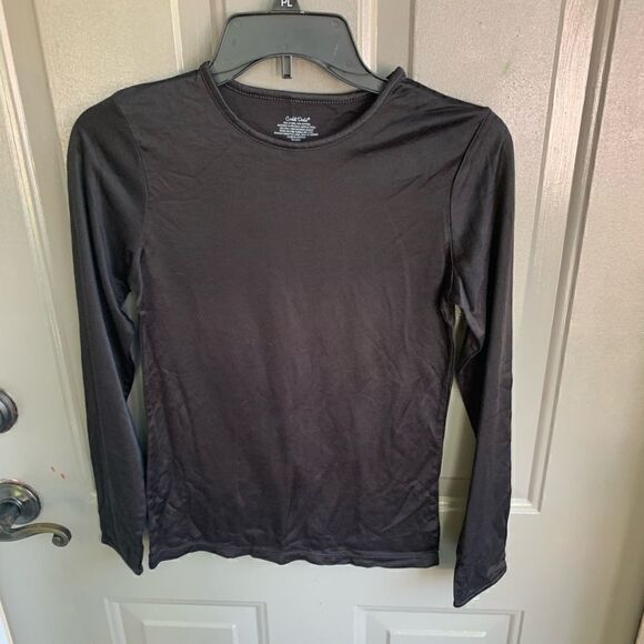 Cuddl Duds Black Long Sleeve Top size S - Picture 2 of 4